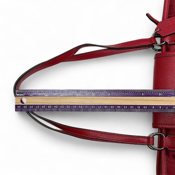 Coach Ward Steen With Leather Trim Monogram Purse Red Tag Tote Bag Pockets - Picture 16 of 16